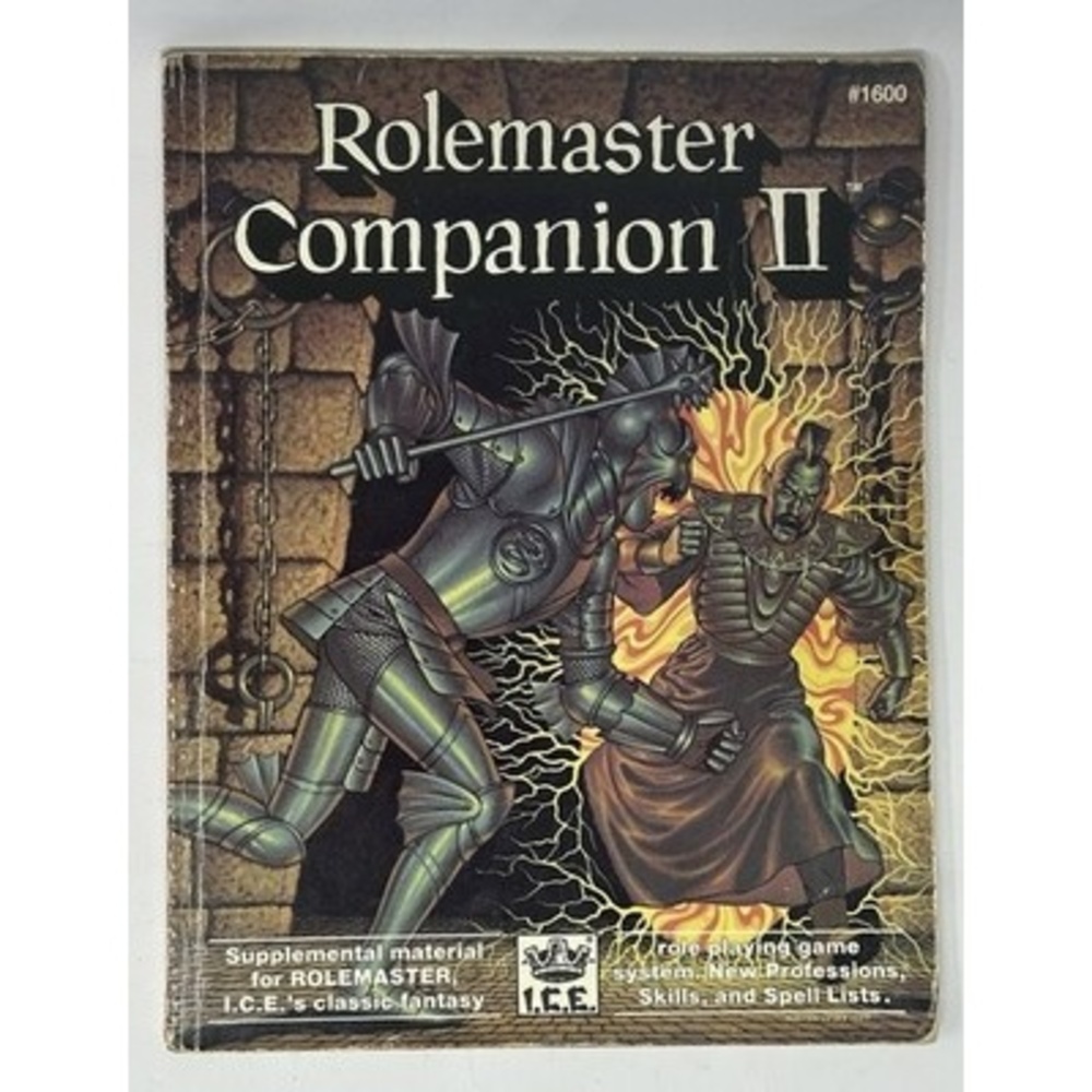 Iron Crown Enterprises Rolemaster Companion II 1987 RPG Module Fantasy Gaming